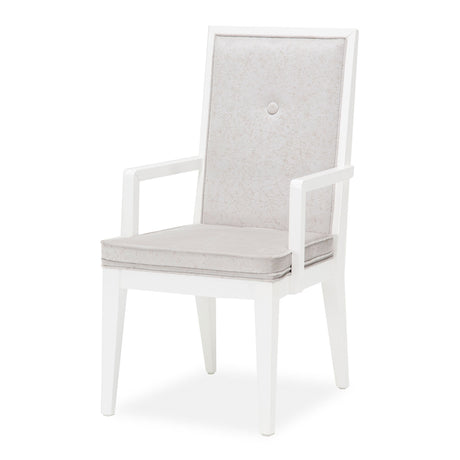 Horizons Cloud White Arm Chair from Michael Amini - Luna Furniture