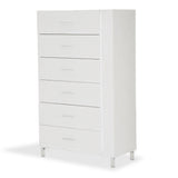 Lumiere Frost 6 Drawer Vertical Storage Cabinets with LED Lighting