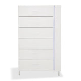 Lumiere Frost 6 Drawer Vertical Storage Cabinets with LED Lighting