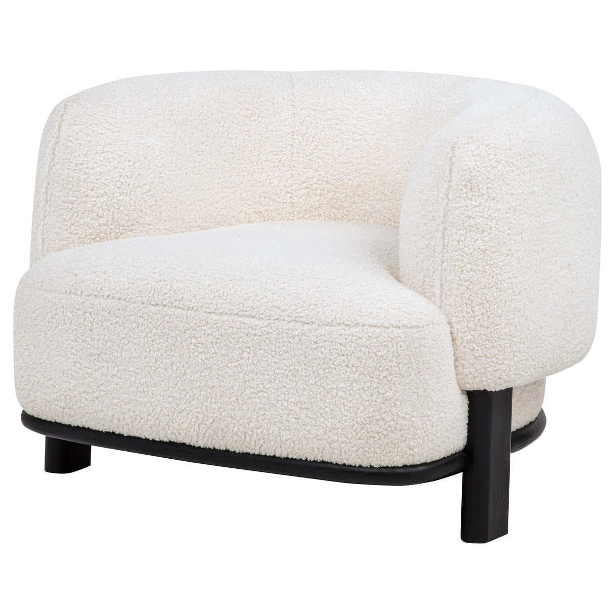 Lawler Upholstered Barrel Back Accent Chair Ivory and Black from Coaster - Luna Furniture