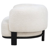 Lawler Upholstered Barrel Back Accent Chair Ivory and Black from Coaster - Luna Furniture