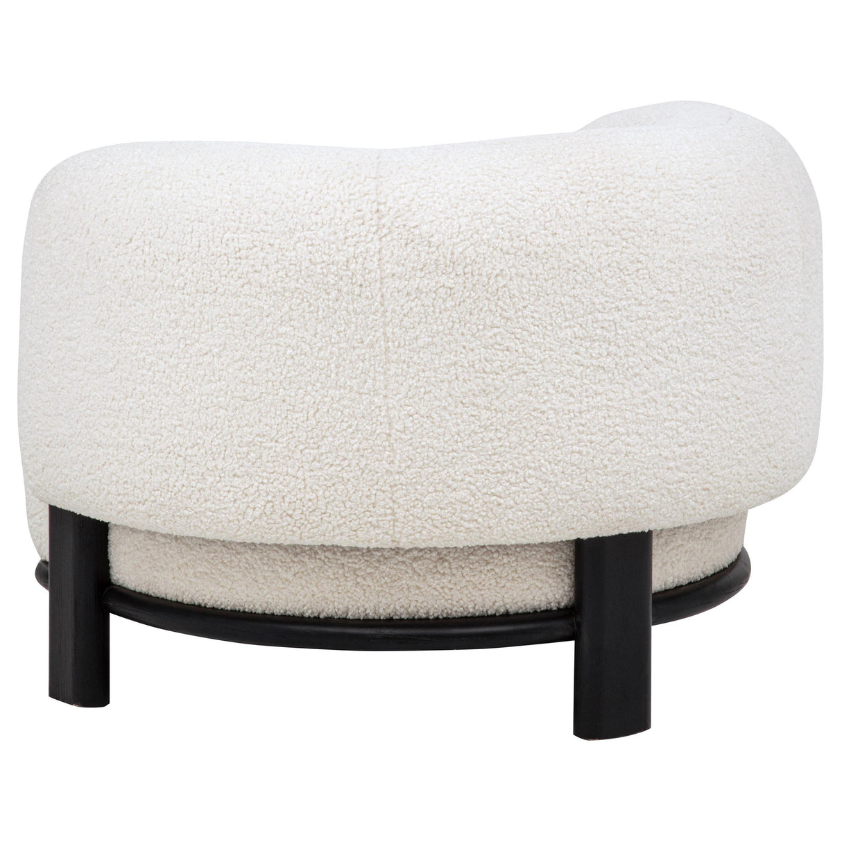 Lawler Upholstered Barrel Back Accent Chair Ivory and Black from Coaster - Luna Furniture