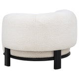 Lawler Upholstered Barrel Back Accent Chair Ivory and Black from Coaster - Luna Furniture