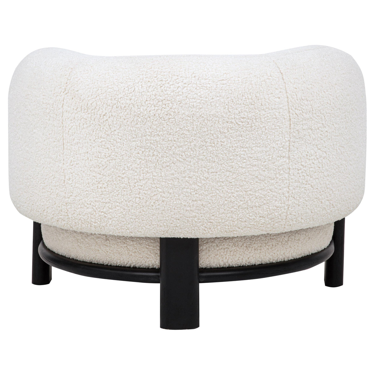 Lawler Upholstered Barrel Back Accent Chair Ivory and Black from Coaster - Luna Furniture