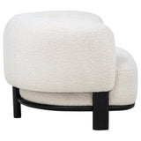 Lawler Upholstered Barrel Back Accent Chair Ivory and Black from Coaster - Luna Furniture