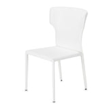 Halo Glossy White Side Chair Assembled from Michael Amini - Luna Furniture