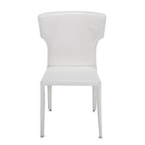 Halo Glossy White Side Chair Assembled from Michael Amini - Luna Furniture