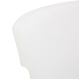 Halo Glossy White Side Chair Assembled from Michael Amini - Luna Furniture