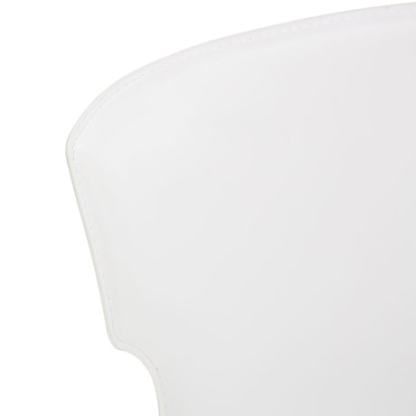 Halo Glossy White Side Chair Assembled from Michael Amini - Luna Furniture