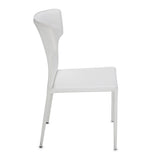 Halo Glossy White Side Chair Assembled from Michael Amini - Luna Furniture