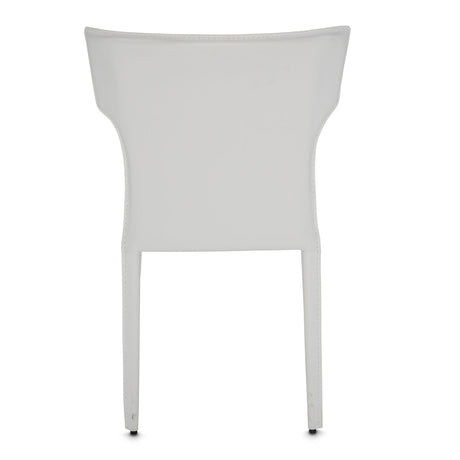Halo Glossy White Side Chair Assembled from Michael Amini - Luna Furniture