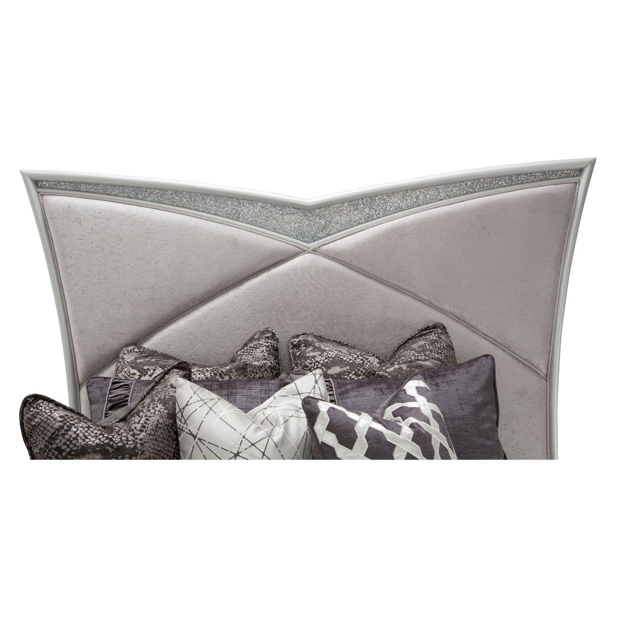 Melrose Plaza Dove Cal. King Upholstered Bed from Michael Amini - Luna Furniture