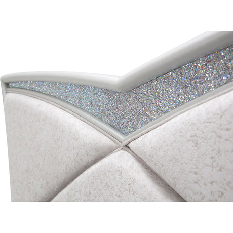 Melrose Plaza Dove Cal. King Upholstered Bed from Michael Amini - Luna Furniture
