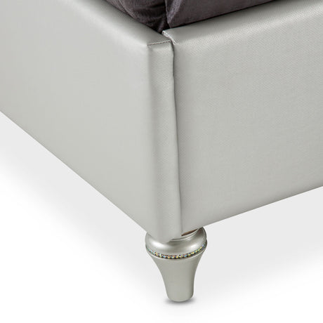 Melrose Plaza Dove Cal. King Upholstered Bed from Michael Amini - Luna Furniture