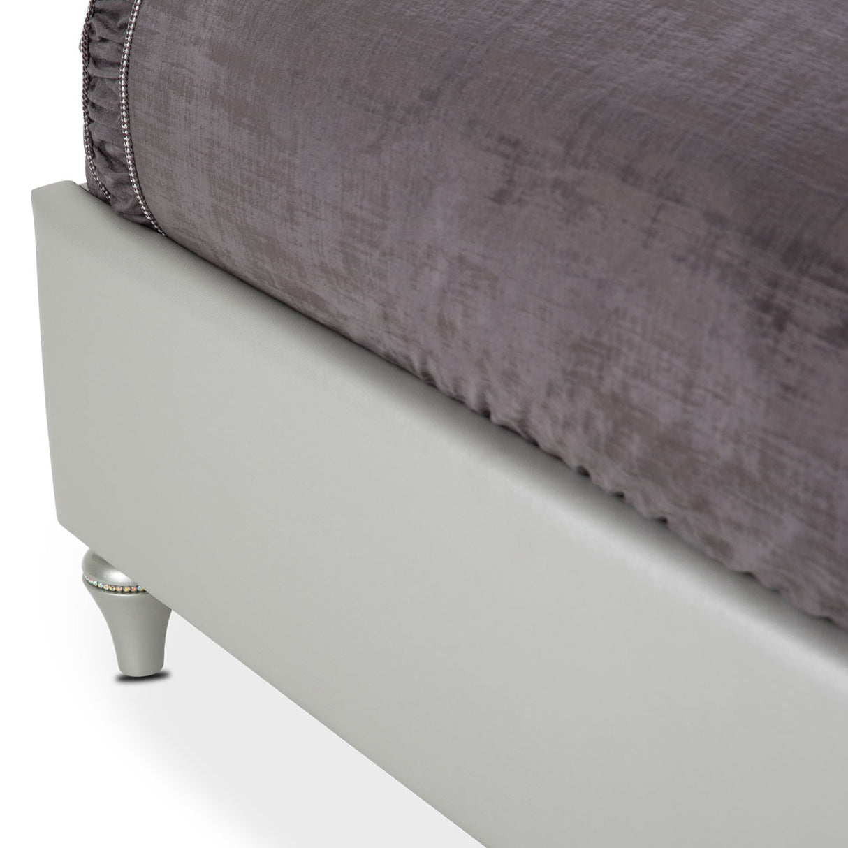 Melrose Plaza Dove Cal. King Upholstered Bed from Michael Amini - Luna Furniture