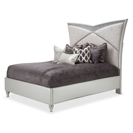 Melrose Plaza Dove Cal. King Upholstered Bed from Michael Amini - Luna Furniture