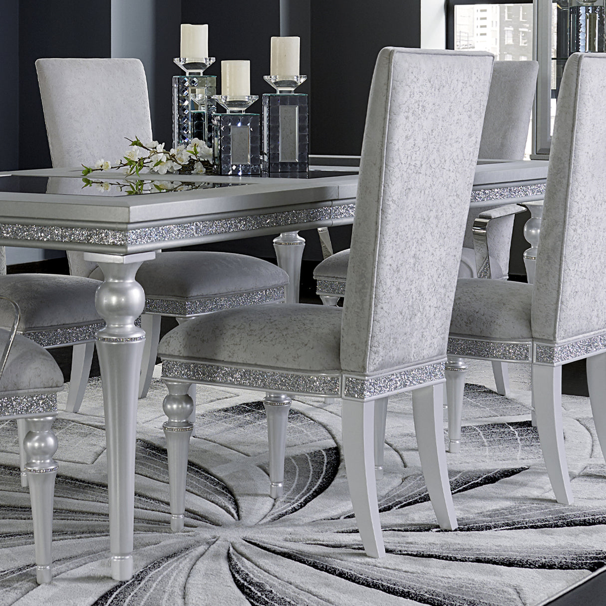 Melrose Plaza Dove Side Chair