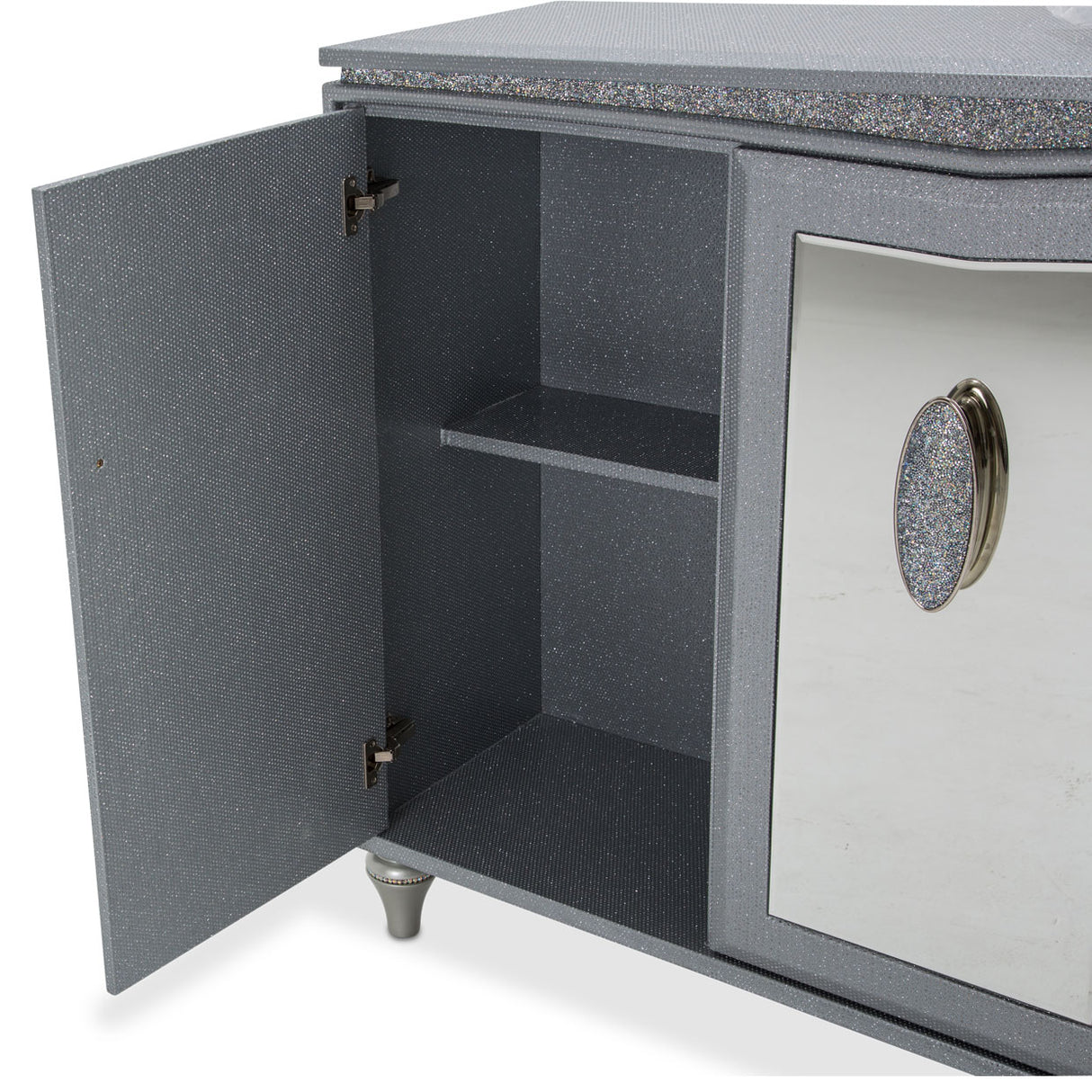Melrose Plaza Dove Upholstered Sideboard from Michael Amini - Luna Furniture