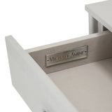 Melrose Plaza Dove Upholstered Vanity Desk from Michael Amini - Luna Furniture