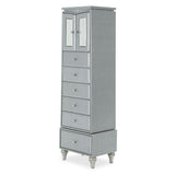 Melrose Plaza Dove Upholstered Swivel Chest from Michael Amini - Luna Furniture