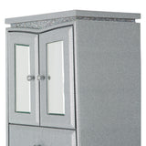 Melrose Plaza Dove Upholstered Swivel Chest from Michael Amini - Luna Furniture