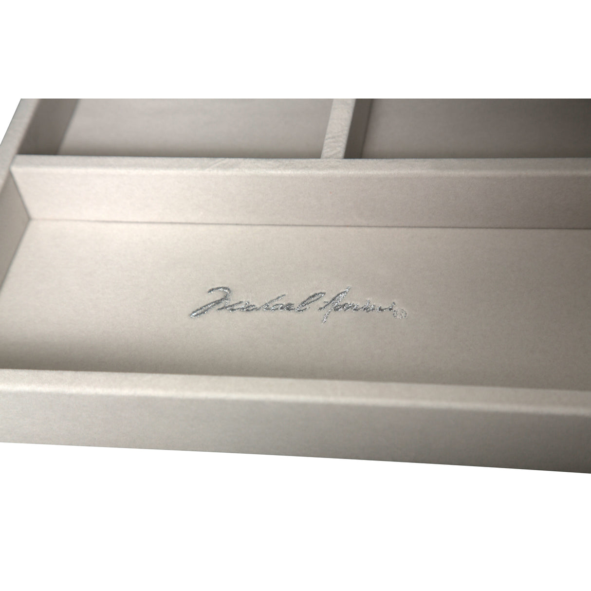 Melrose Plaza Dove Upholstered Swivel Chest from Michael Amini - Luna Furniture
