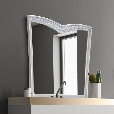 Melrose Plaza Dove Mirror from Michael Amini - Luna Furniture
