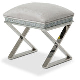 Melrose Plaza Dove Vanity Bench from Michael Amini - Luna Furniture