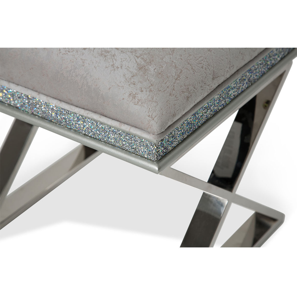 Melrose Plaza Dove Vanity Bench from Michael Amini - Luna Furniture