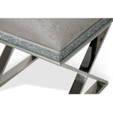 Melrose Plaza Dove Vanity Bench from Michael Amini - Luna Furniture