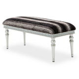 Melrose Plaza Dove Faux-fur Accent Bench from Michael Amini - Luna Furniture