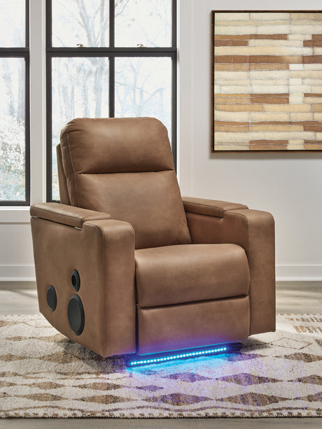 Lorrenton Caramel Power Glider Recliner with Audio System from Ashley Furniture - Luna Furniture