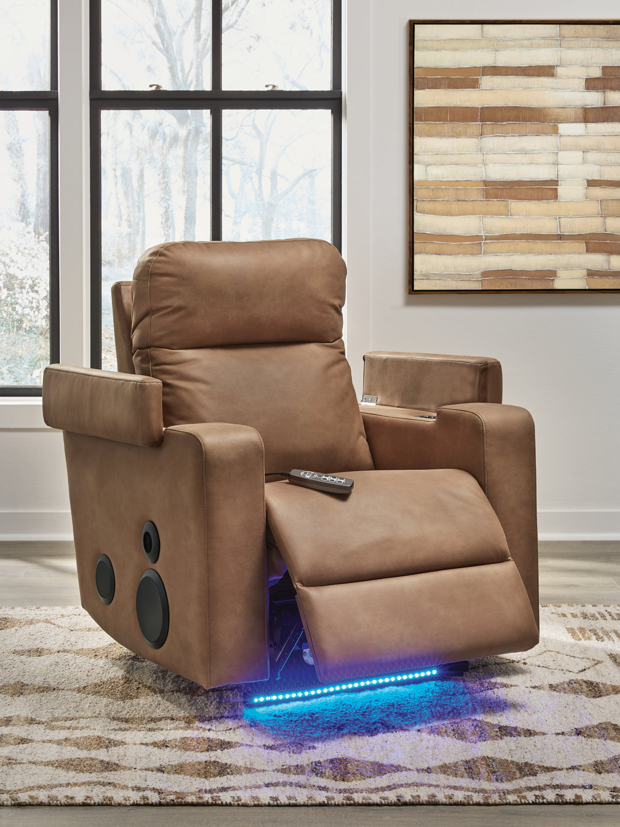 Lorrenton Caramel Power Glider Recliner with Audio System from Ashley Furniture - Luna Furniture