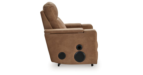 Lorrenton Caramel Power Glider Recliner with Audio System from Ashley Furniture - Luna Furniture