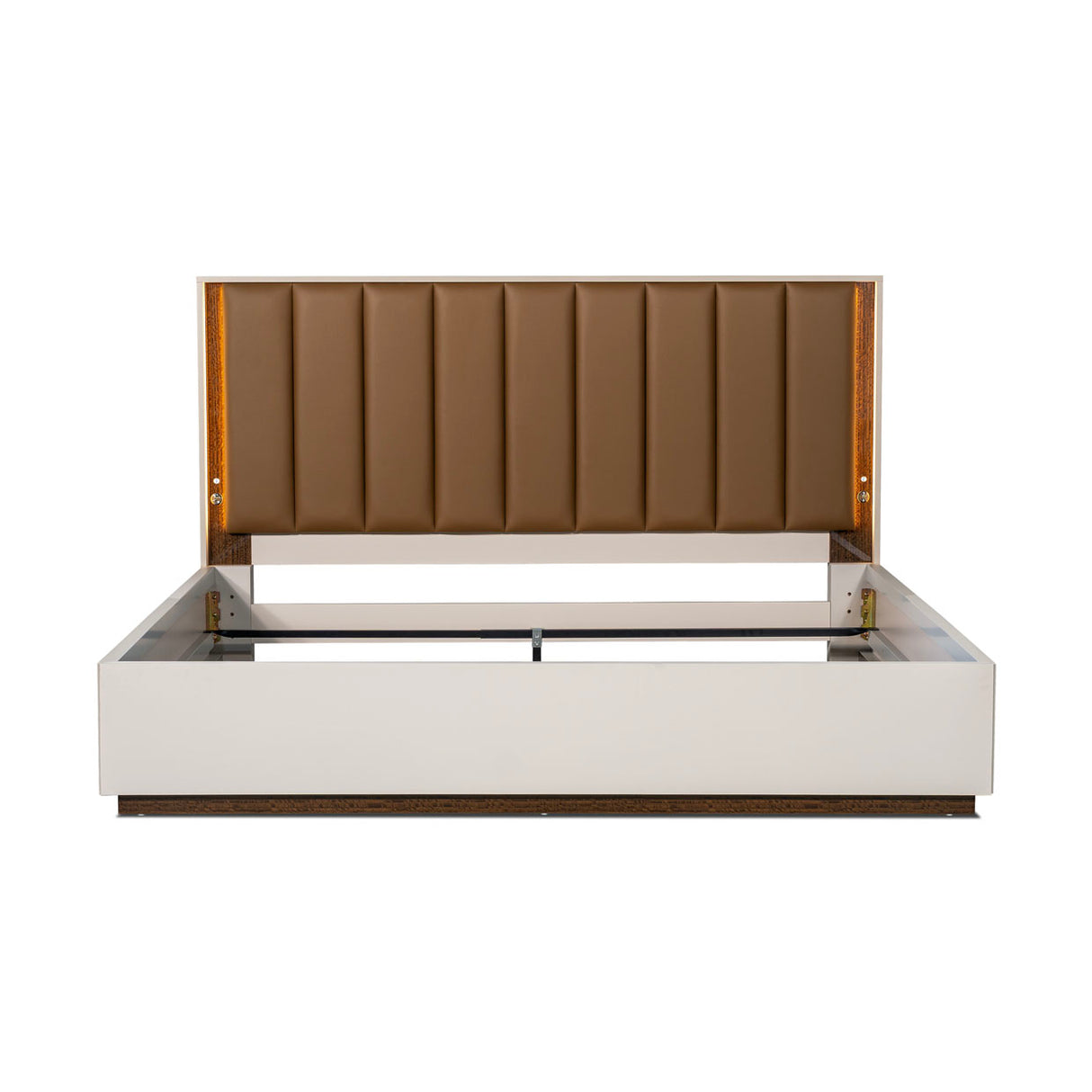 Pavira Walnut Queen Bed with Led Lights