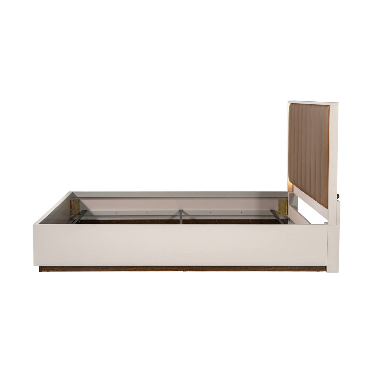 Pavira Walnut Queen Bed with Led Lights