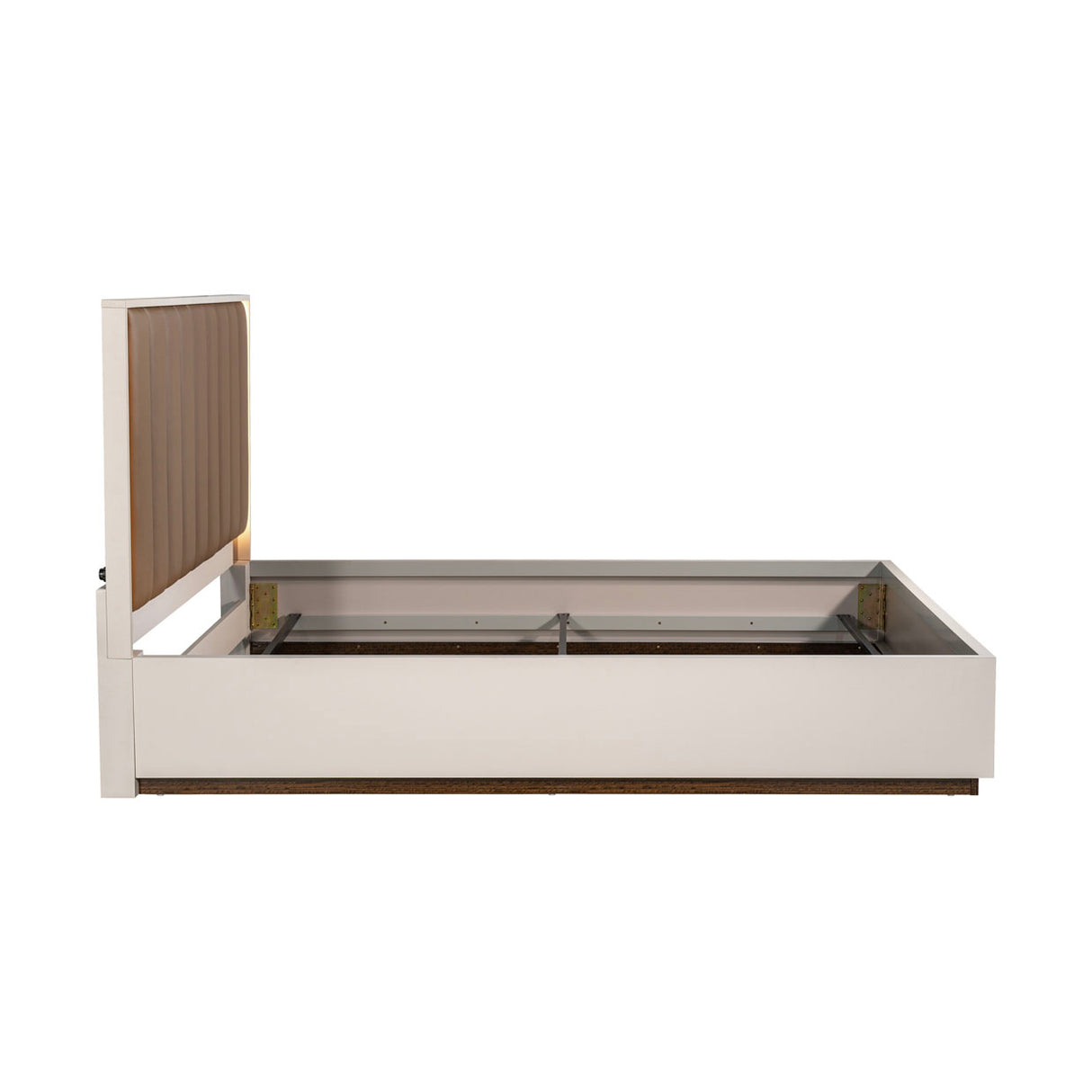 Pavira Walnut Queen Bed with Led Lights