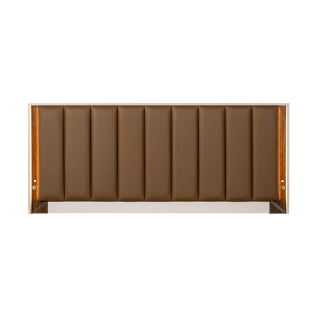 Pavira Walnut Queen Bed with Led Lights from Michael Amini - Luna Furniture
