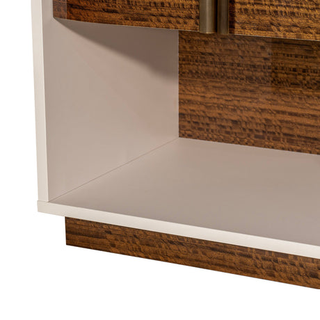 Pavira - Walnut Walnut 1-drawer Nightstand from Michael Amini - Luna Furniture