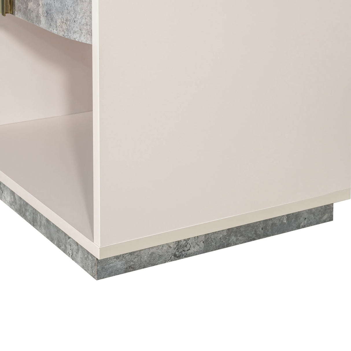 Pavira Stone 1-drawer Nightstand With Led Lights from Michael Amini - Luna Furniture