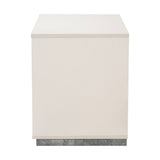 Pavira Stone 1-drawer Nightstand With Led Lights from Michael Amini - Luna Furniture