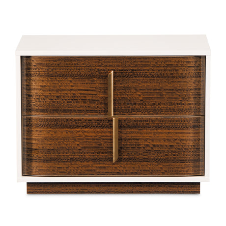Pavira Walnut Walnut 2-Drawer Nightstand from Michael Amini - Luna Furniture