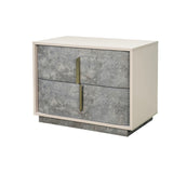 Pavira Stone 2-drawer Nightstand from Michael Amini - Luna Furniture