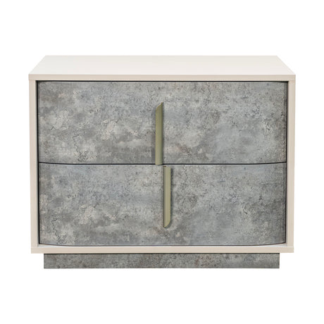 Pavira Stone 2-drawer Nightstand from Michael Amini - Luna Furniture