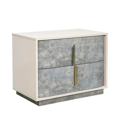 Pavira Stone 2-drawer Nightstand from Michael Amini - Luna Furniture