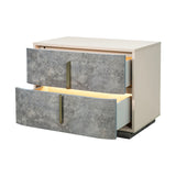 Pavira Stone 2-drawer Nightstand from Michael Amini - Luna Furniture