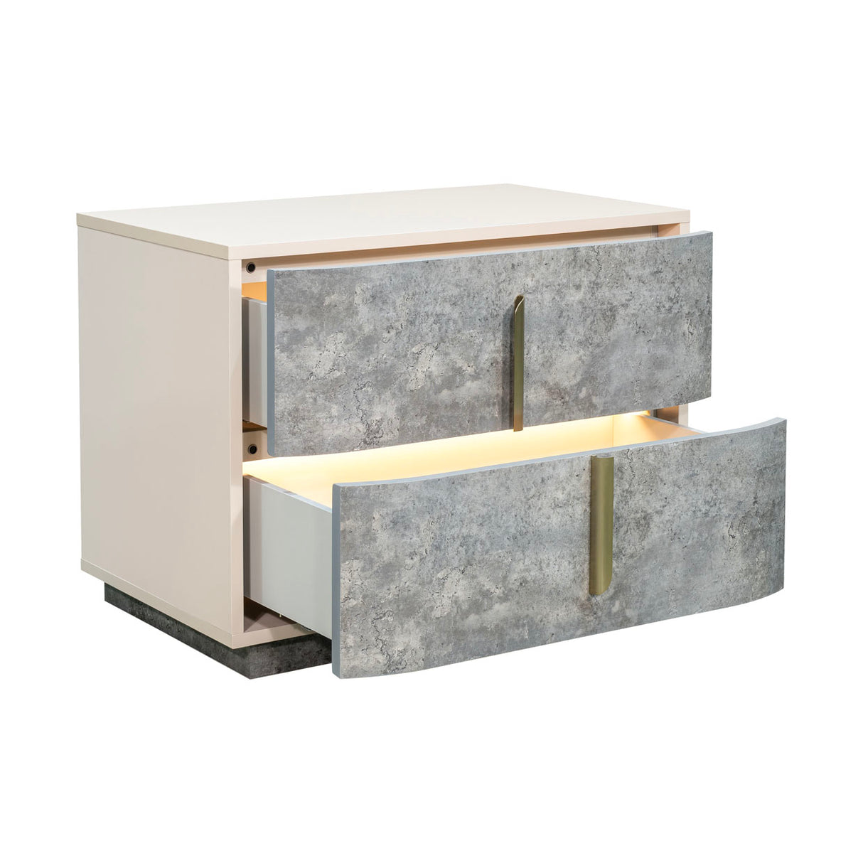 Pavira Stone 2-drawer Nightstand from Michael Amini - Luna Furniture