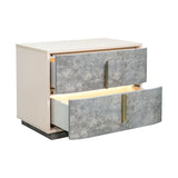 Pavira Stone 2-drawer Nightstand from Michael Amini - Luna Furniture