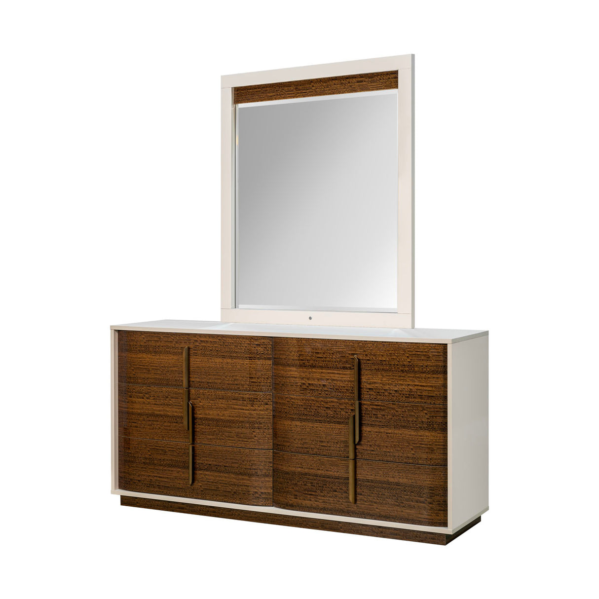 Pavira - Walnut Walnut Dresser With Mirror from Michael Amini - Luna Furniture