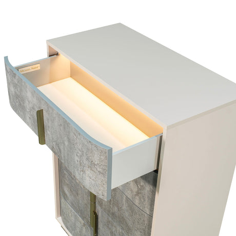 Pavira Stone 5-drawer Chest from Michael Amini - Luna Furniture